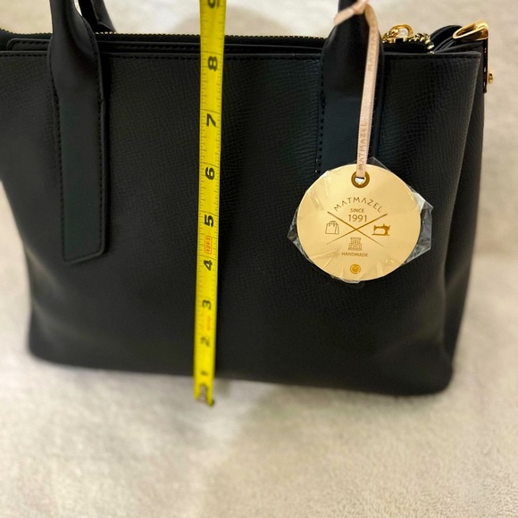 NWT Authentic Matmazel Designed 5 pockets black hand bag . - Picture 9 of 11